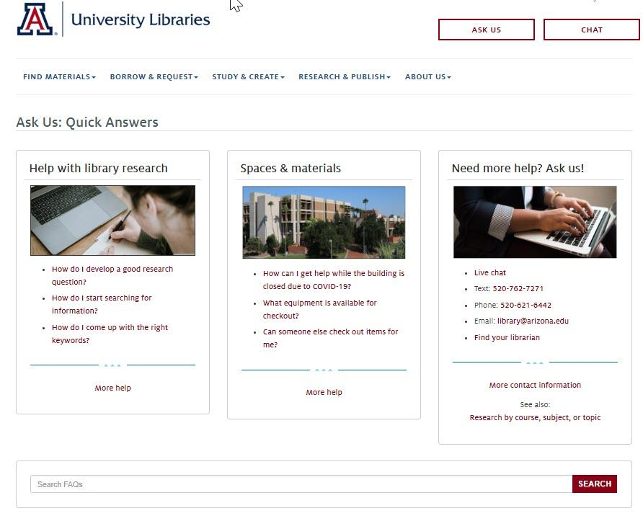The University of Arizona Libraries’updated